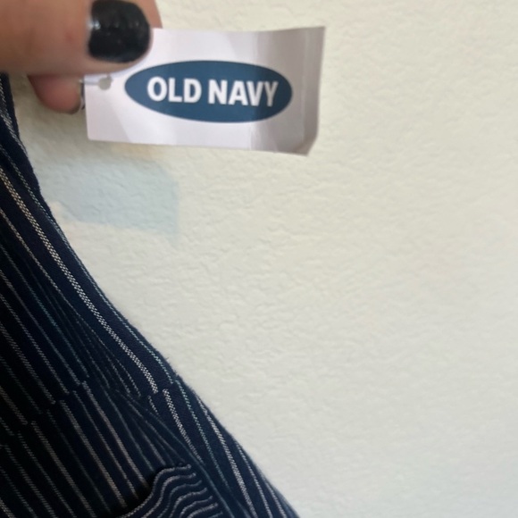 NWT Large Old Navy Sleeveless Striped Linen-Blend Dress - Picture 7 of 14